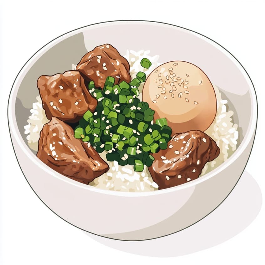 完成した炊き込みチャーシュー飯