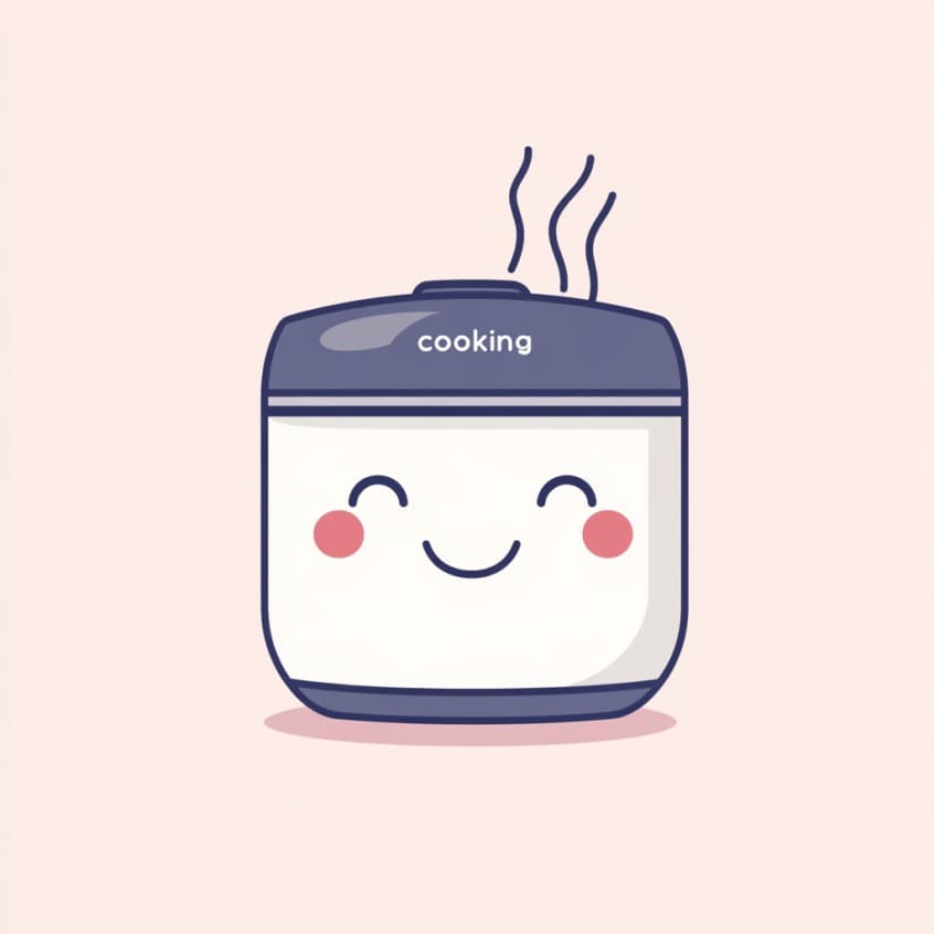 炊飯中の炊飯器